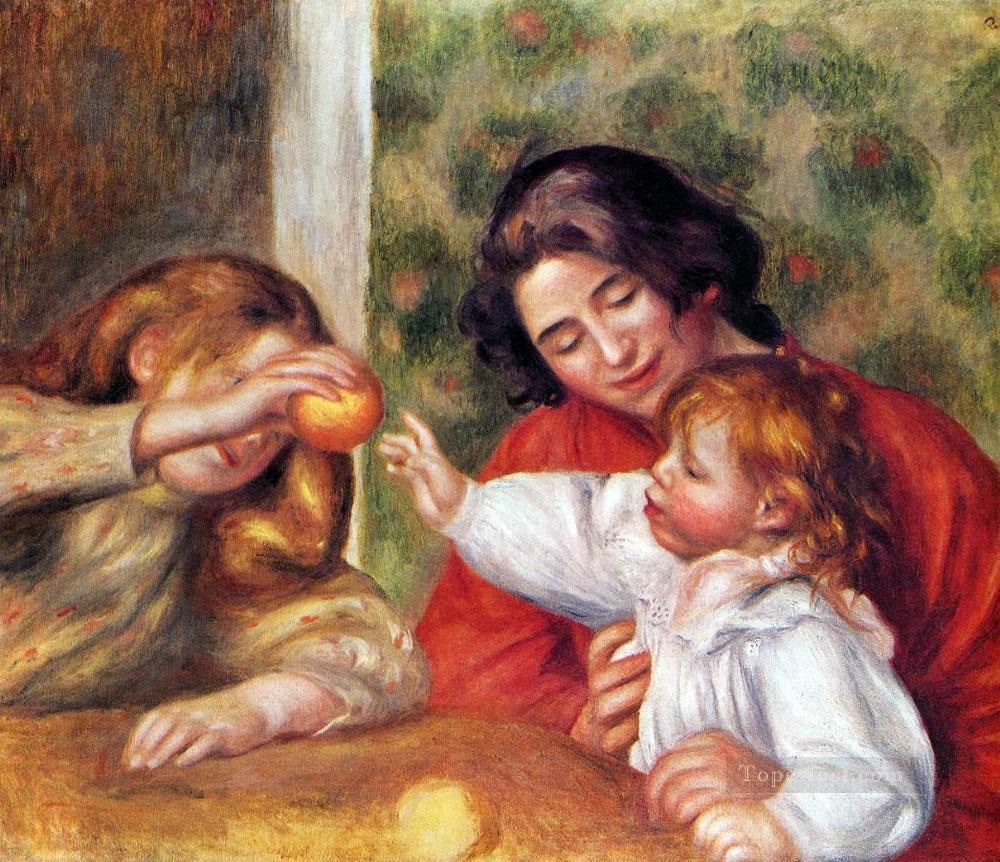 gabrielle with jean and little Pierre Auguste Renoir Oil Paintings
